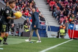 Garitano en la banda del Cívitas Metropolitano.