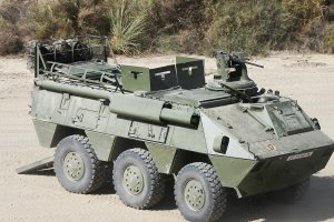 Modelo de Blindado Medio sobre Ruedas (BMR), vehículo que iba a ser utilizado para el trasporte de la droga.