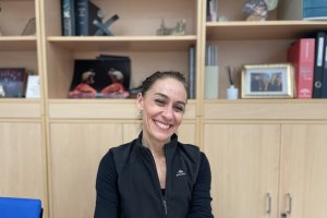 Isabel Guirado en su despacho durante esta entrevista.