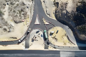 Una vista aérea de la obra ejecutada por Albaida.