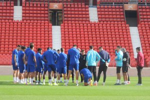 La primera charla de Garitano después de la Navidad.