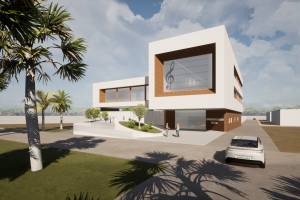 Imagen renderizada del futuro conservatorio de Vícar.