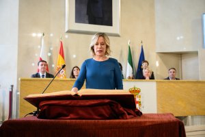 Amalia Martín durante su toma de posesión