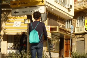Imagen de un patinete en Almería.