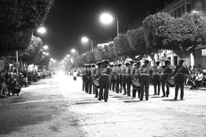 Estado en el que quedó durante varios meses el Paseo de Almería tras las obras para meter el alcantarillado. Año 1966.
