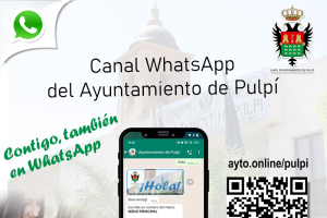 Detalle del cartel de la nueva App de comunicación en Pulpí.