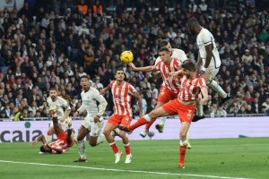 Acción en la que Rudiger se apoya en Édgar para ganar ventaja y que termina convirtiéndose en penalti para el Madrid.