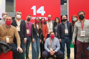 Foto de almerienses tras el último congreso del PSOE andaluz.