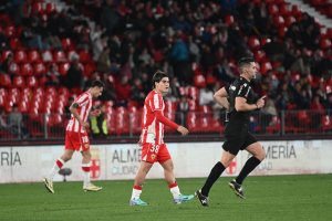 Luka Romero, el segundo fichaje del Almería en el mercado de invierno, entró en la segunda parte y ofreció cosas diferentes ante el Deportivo Ala