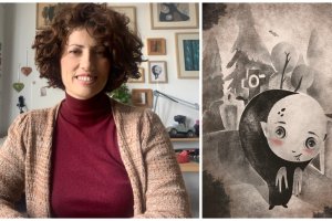 Sol Ruiz, autora de ‘El libro secreto de los vampiros’, y una de sus ilustraciones.