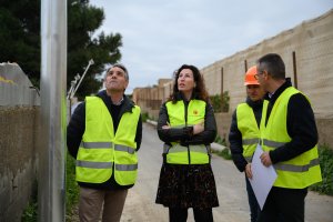 Visita a los trabajos de iluminación de Paraje Guillén.