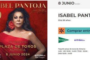 Isabel Pantoja actuará en Almería el próximo 8 de junio.