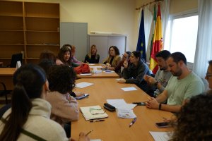 Un momento de la reunión del programa de Coeducación.
