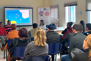 Un momento de la charla coloquio.