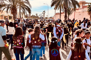 Uno de los desfiles de los niños y niñas de Pulpí.