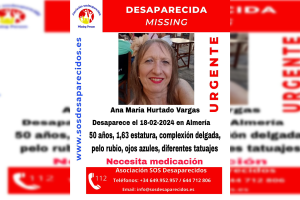 Cartel publicado por SOS Desaparecidos con la imagen de Ana María.