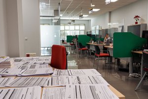 Imagen de Europa Press del interior de una oficina del SEPE.