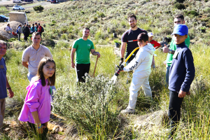 Los participantes de la actividad en la Sierra de Gádor.