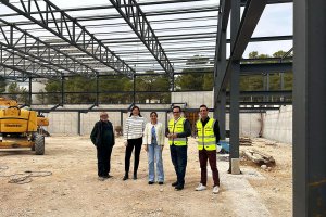 El diputado provincial de Fomento, Antonio y la alcaldesa visitan las obras.