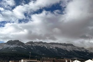 La nieve sobre el municipio de María, en una imagen compartida por el Ayuntamiento de María.