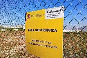 Una de las parcelas valladas.