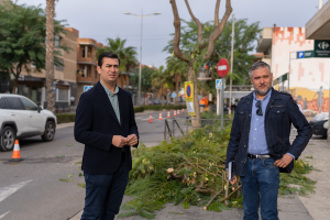 Jose Francisco Garrido en una visita a Campohermoso.