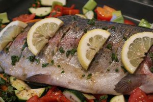 Trucha al horno.