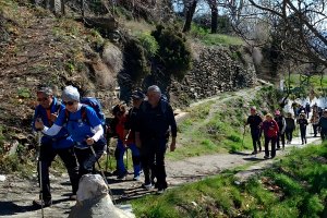 Un instante de la salida senderística.
