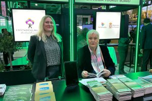 Pilar Fenoy en la feria en Berlín.