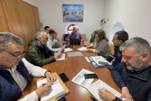 Los responsables de la organización reunidos.