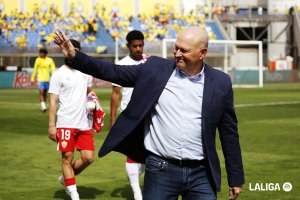 Pepe Mel fue recibido con mucho cariño por parte de los aficionados de Las Palmas.