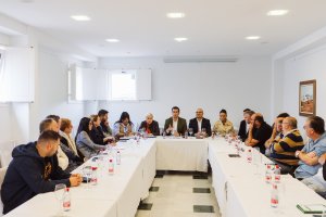 Un momento de la reunión.