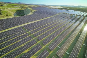 Un parque fotovoltaico en Tabernas.