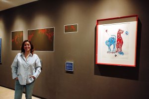 Tania Fábrega, directora del Museo de Almería, en una de sus salas