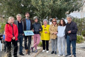 Familiares de José García durante el homenaje celebrado en Taberno.