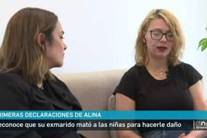 Alina, la madre de las dos niñas, durante su entrevista con Canal Sur.

