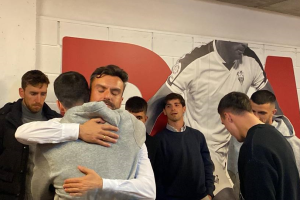 La despedida de Rubén Albés de la plantilla del Albacete.