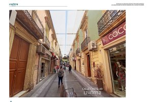 Recreación del entoldado en la calle Castelar