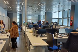 Espacio habilitado para la plantilla que compone el nuevo Juzgado de la Violencia sobre la Mujer nº2 de Almería.