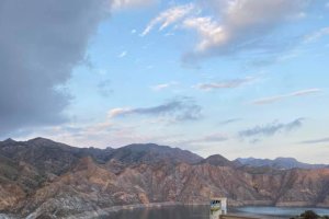 El pantano del Almanzora en una imagen retrospectiva de sus mejores tiempos.