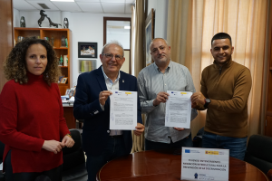 La firma del acuerdo de colaboración.