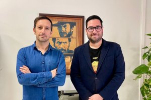 Juan Francisco Viruega, director de AWFF, y José Díaz, alcalde de Tabernas.