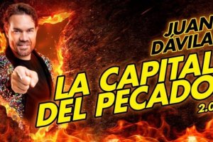 Juan Dávila en el cartel de su espectáculo.
