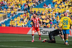 Leo Baptistao celebra su gol en Las Palmas.