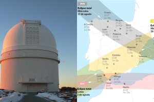 El Observatorio de Calar Alto y los eclipses solares previstos para 2026, 2027 y 2028 en España.