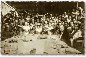 Comida organizada por el Pósito de Pescadores de Adra en 1934. COLECCIÓN DE ANDRÉS AGUILERA