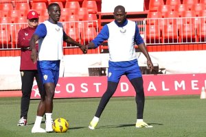 Lopy y Koné en el Estadio de los Juegos Mediterráneos.
