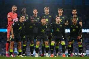 El once del Almería en San Sebastián.