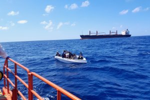 Imagen de archivo de una patera en Almería.