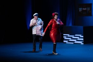 Los Morancos la noche del sábado en el Teatro Auditorio de Roquetas de Mar.